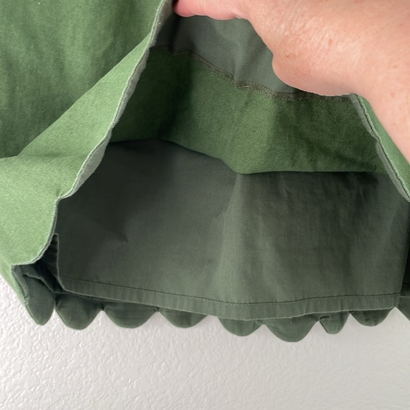 J Crew Linen Cotton blend skirt Green Size 10 - Picture 5 of 6